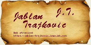 Jablan Trajković vizit kartica